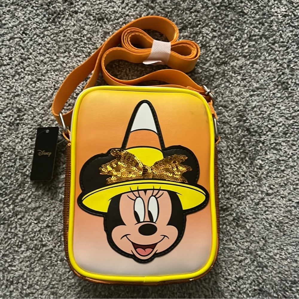 Disney Buckle Down Minnie Mouse Candy Corn Crossbody Bag - NWT
